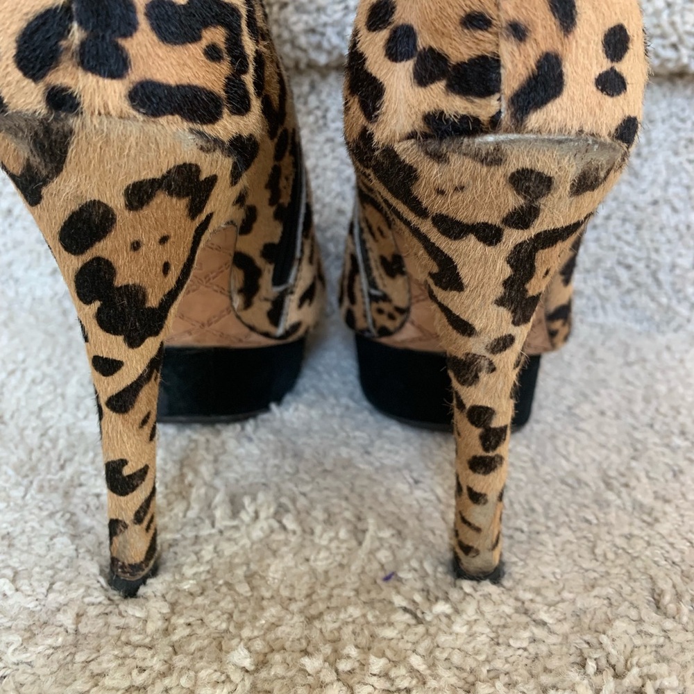 L.A.M.B. Leopard Print Booties - image 8
